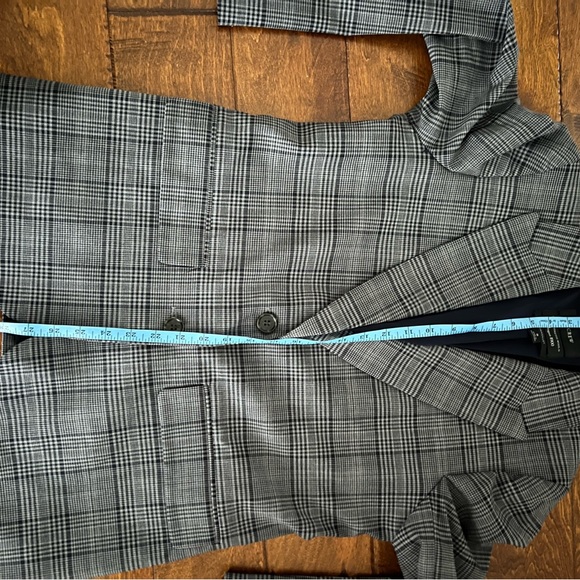 J. Crew Navy and Gray Plaid Women's Sommerset Blazer size 8 - Picture 15 of 16